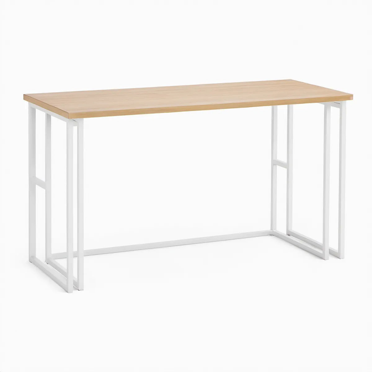 Secretária Retangular 120 x 60 x 75 cm em Carvalho Claro e Branco